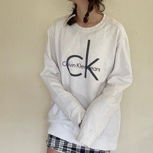 VTG white CK Jeans crew neck